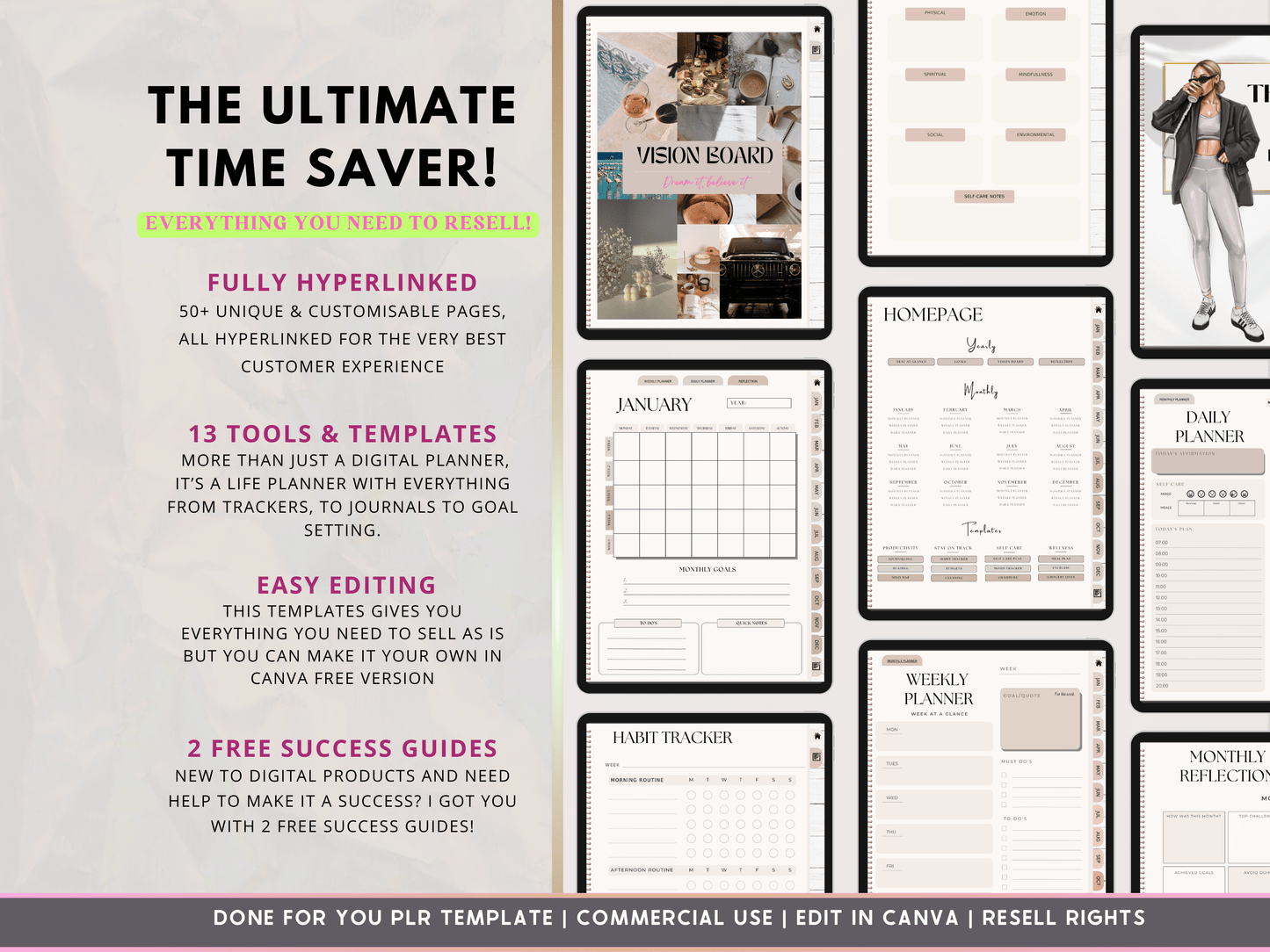 Becoming That Girl PLR Digital Planner