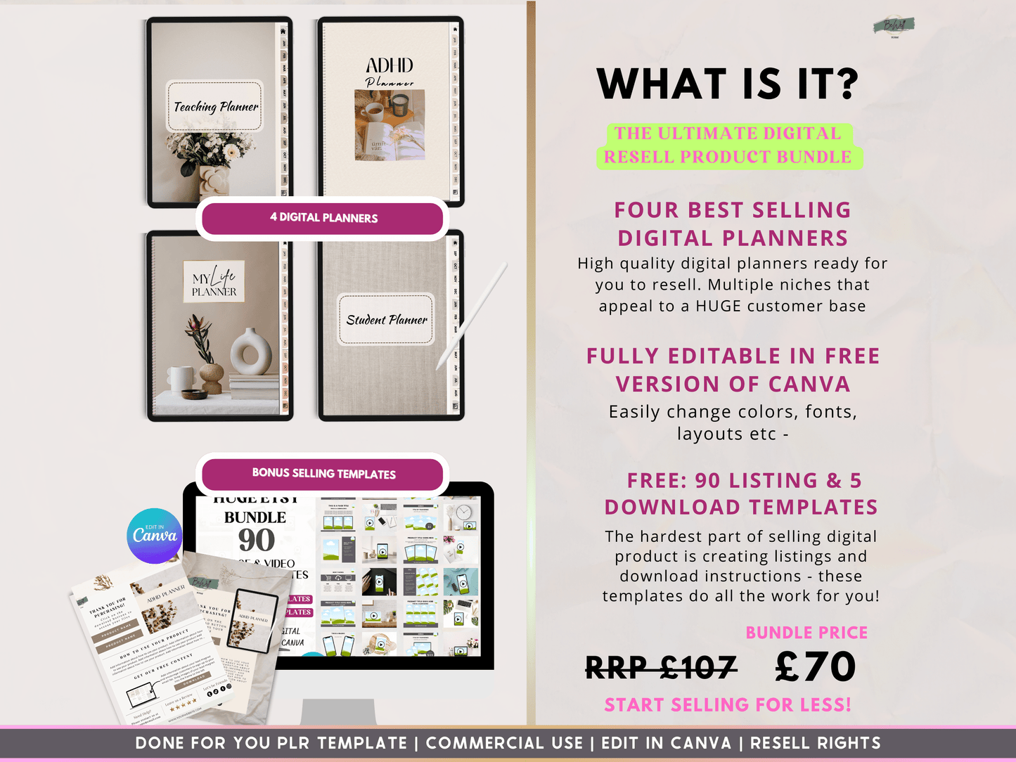 PLR Digital Planner Bundle