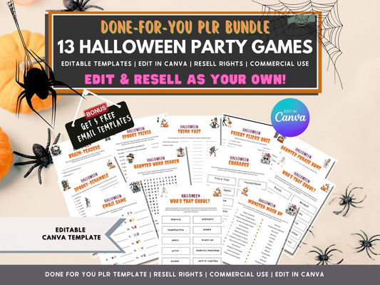 PLR Halloween Printable Party Games