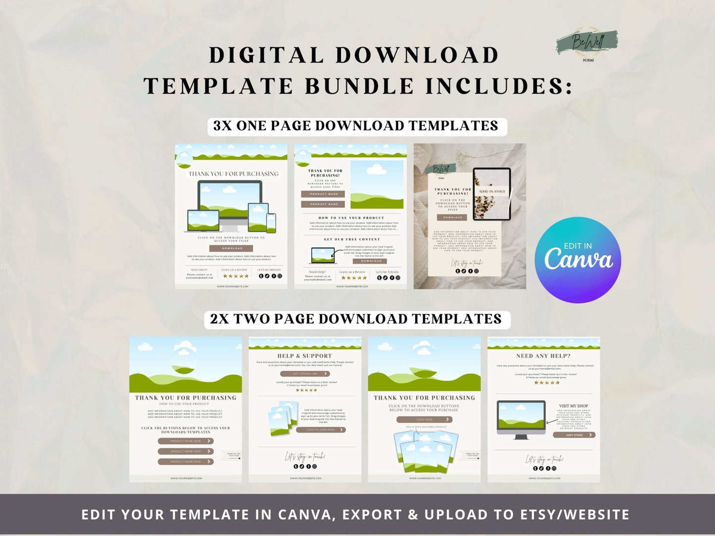 Digital Product Download PDF Template