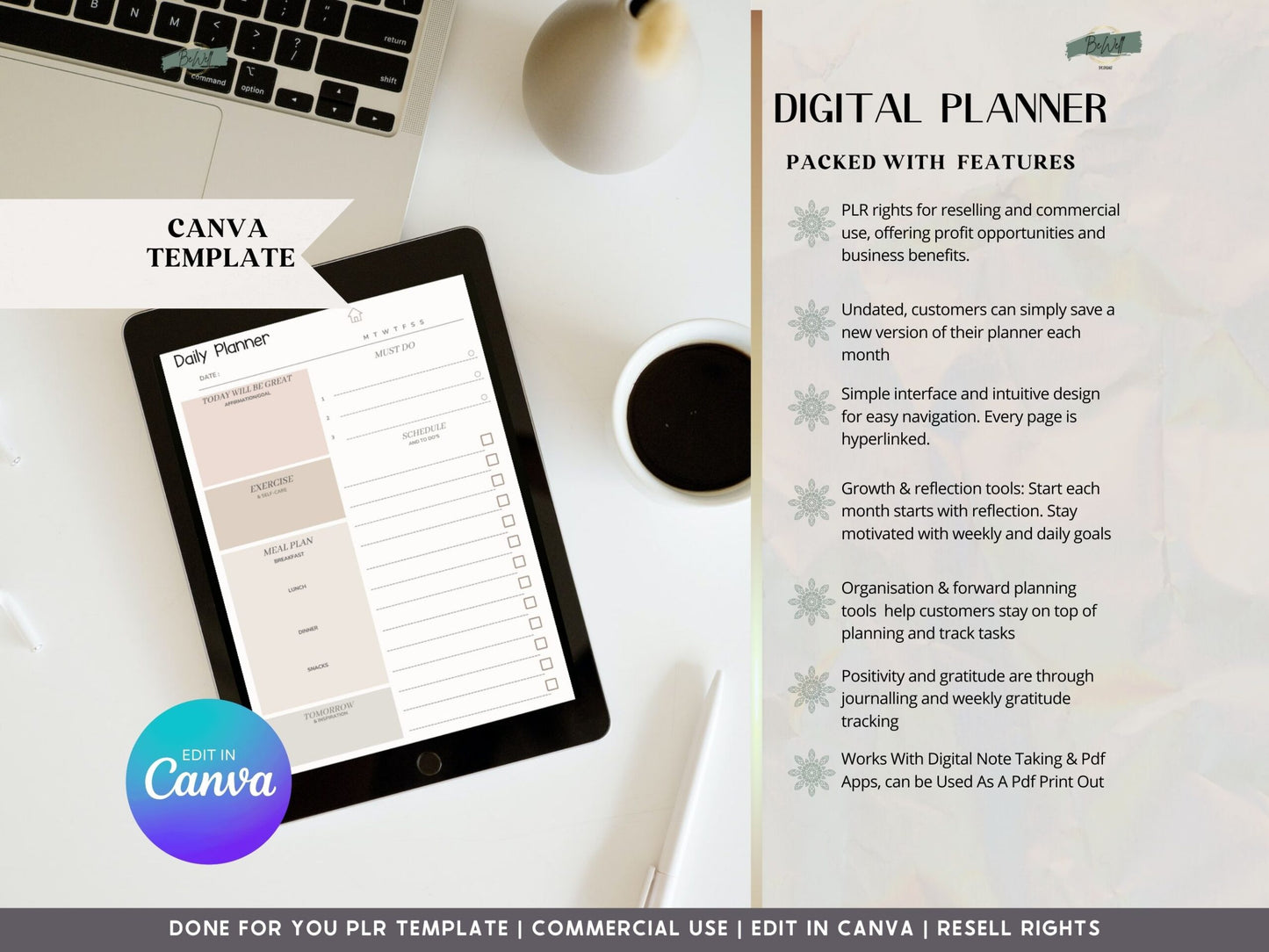 PLR Planner Bundle: ADHD & Monthly Digital Planner