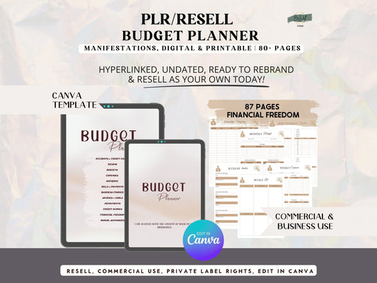 PLR, Budget and Finance Manifestation Planner