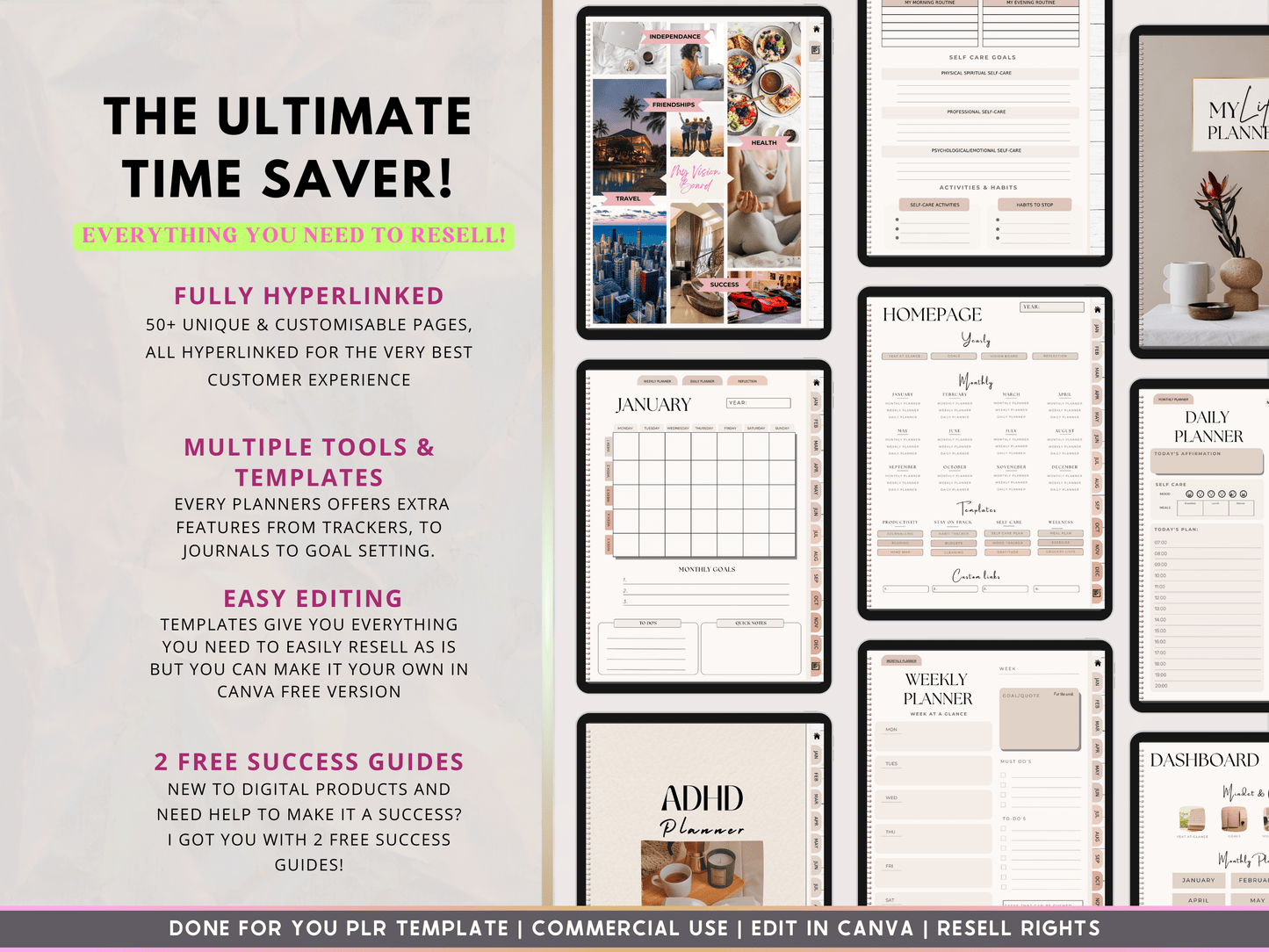 PLR Digital Planner Bundle