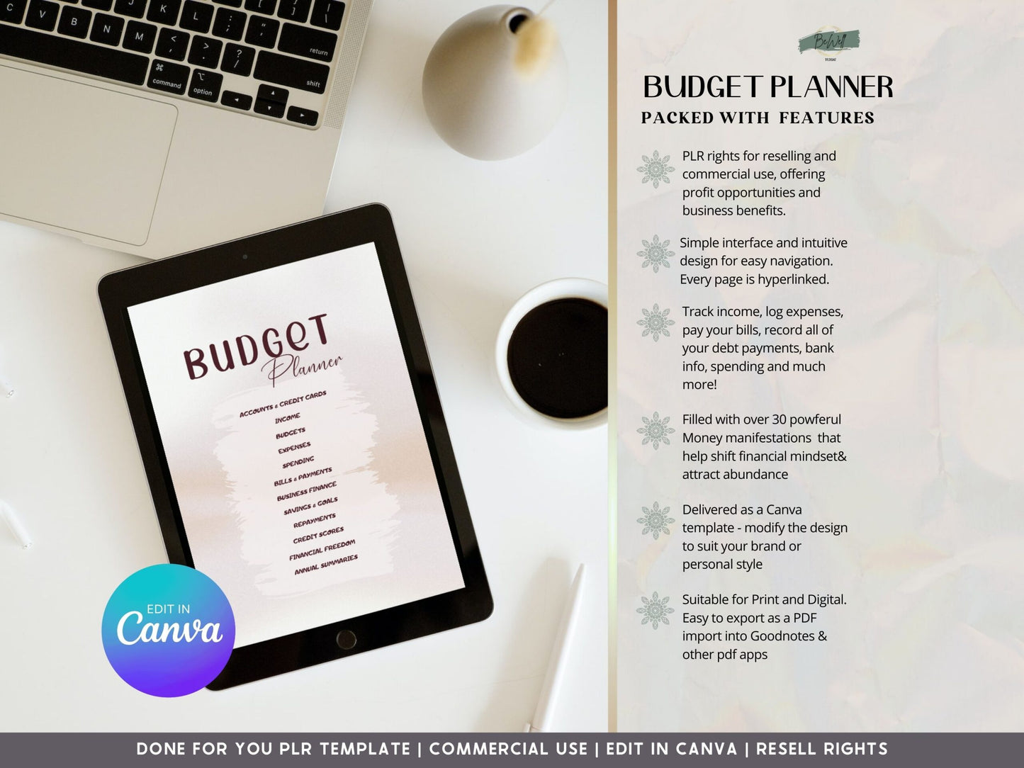 PLR Digital Planner Bundle: Travel Planner & Vacation Planner