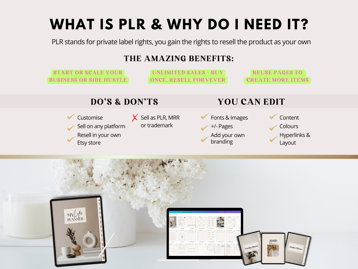 PLR Digital Planner Bundle