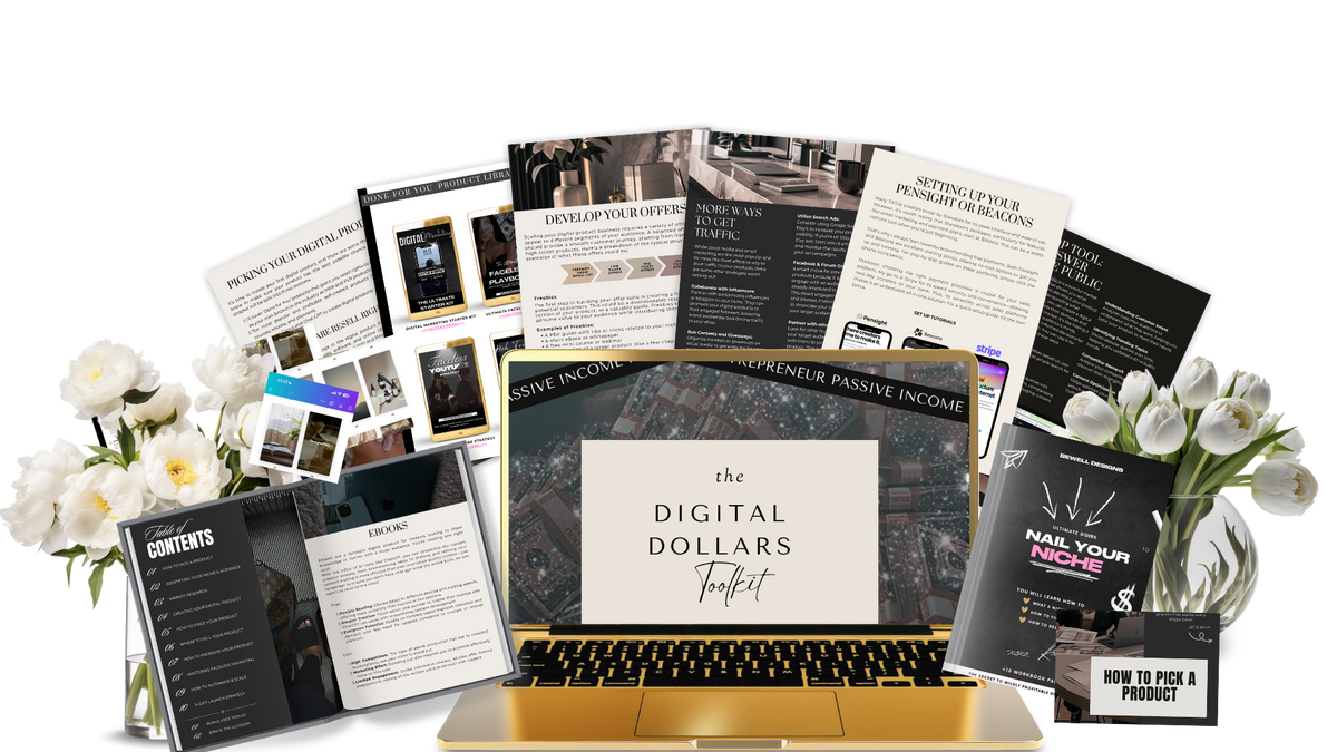 Digital Dollars Toolkit - Ultimate Digital Product Starter Kit product mockup