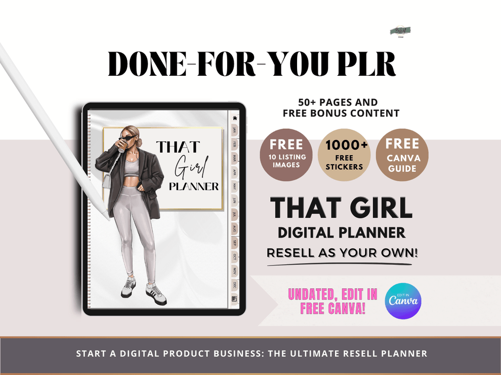 Becoming That Girl PLR Digital Planner – Bewell Design